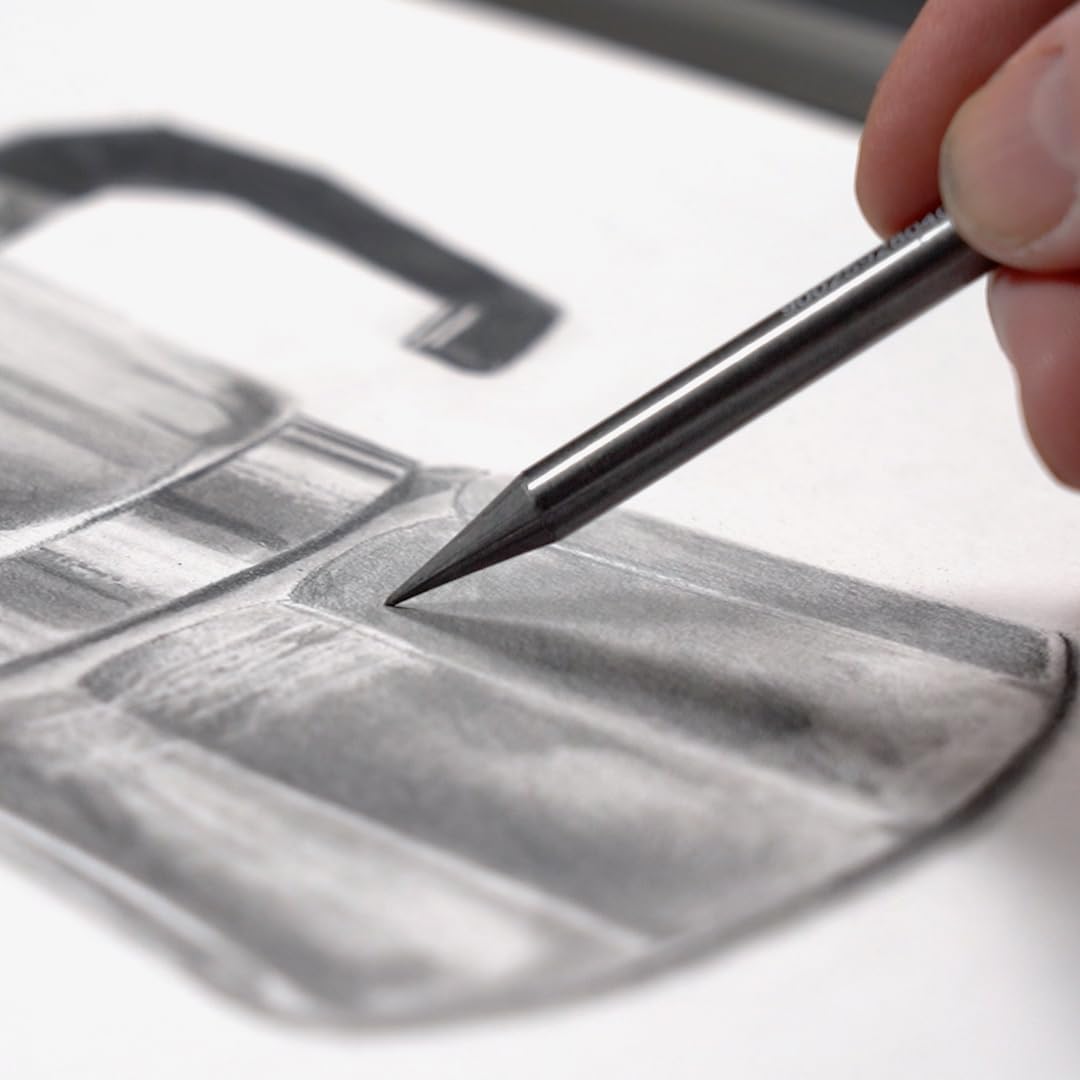 CRETACOLOR Monolith Graphite Set - Artist Pens Made of Full Lead with Accessories - Drawing Set with Water-soluble Graphite, Kneading Rubber, Sharpener & Holder - for Draftsmen & Creatives - Image 6