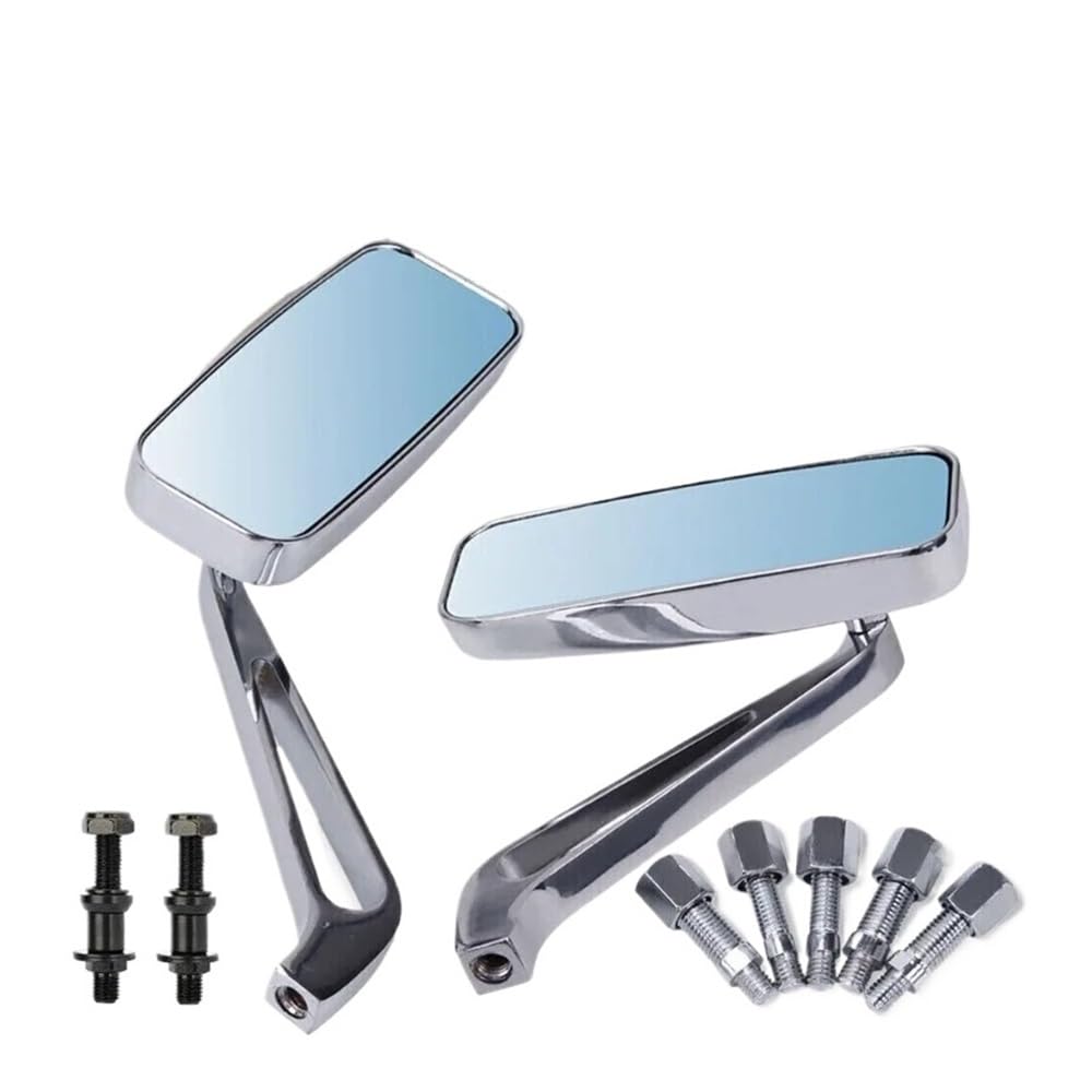 1 Paio 8/10mm Specchietti Retrovisori Moto Cromati Per Har&ley Dyna Softail Sportster Touring Motor Specchietto Retrovisore Accessori Specchietto Retrovisore