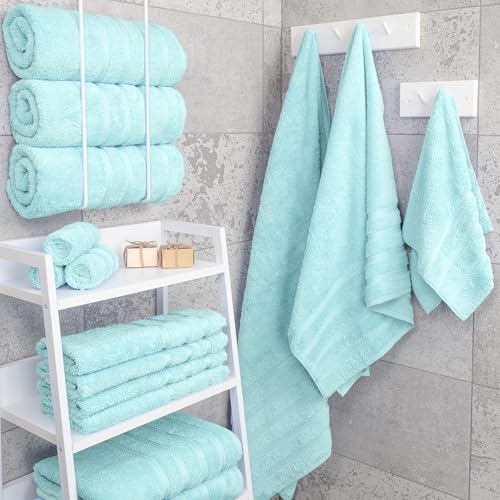 Image of American Soft Linen 100% Cotton Luxury Turkish Towels, 4 PC Bath Towel Set | Soft Absorbent Quick Dry OEKO Tex Standard 100 Certificated Durable Machine Washable Breathable Premium Hotel Quality