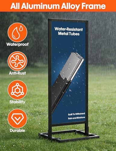 Image of GUOHONG 2Pack Sign Holder Floor Stand, 2-In-1 Dual Size Poster Stand