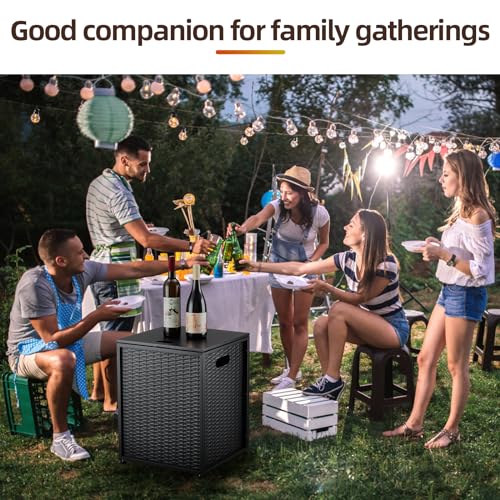 Propane Tank Cover Table, Hideaway Table for Gas Fire Pits - 20 Lbs Propane Tank Storage Side Table for Gas Fire Pit, Gas Grill, Griddle, and Propane Stoves