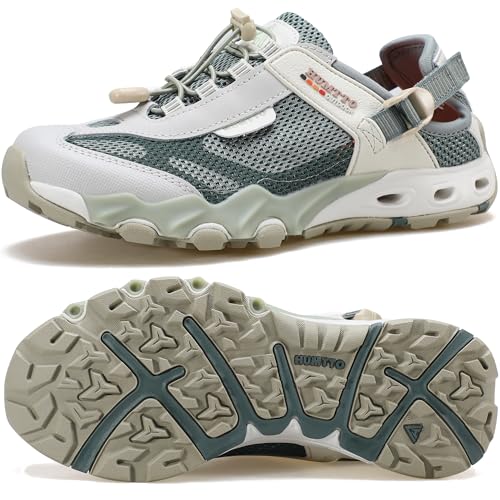 Image of HUMTTO Women's Amphibious Water Shoes - Closed Toe Hiking Sandals Summer Outdoor Water Sandal Non-Slip River Shoes Quick Drying Aqua Shoe