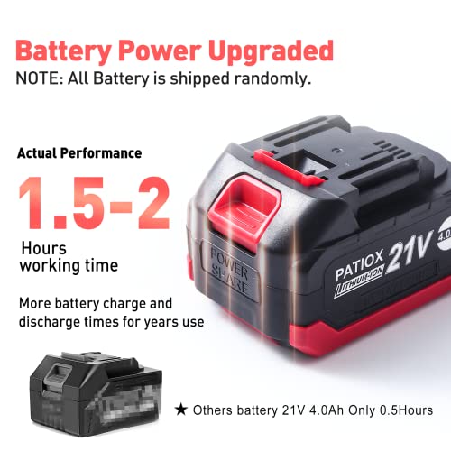 Battery Powered Weed Wacker Cordless- Electric Weed Trimmer Rechargeable- Two 4.0 Ah Battery Operated Weed Whacker Cordless 21V Grass Edger Trimmer With Blade And Charger - Lawn Yard Garden #TOP1