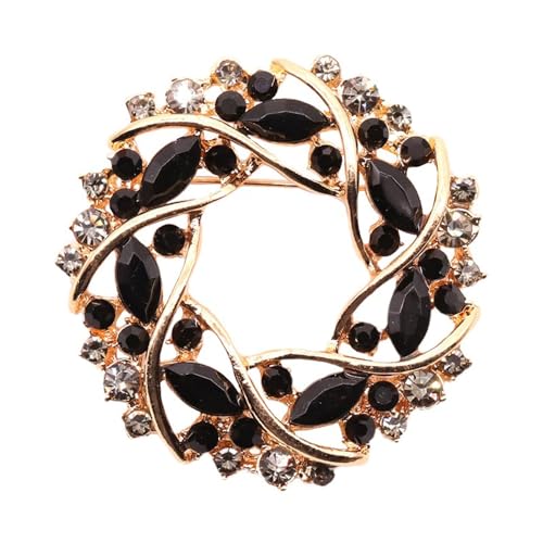 Image of Colorful Rhinestone Crystal Sunflower Brooch Pin for Women Dress Hat Decoration