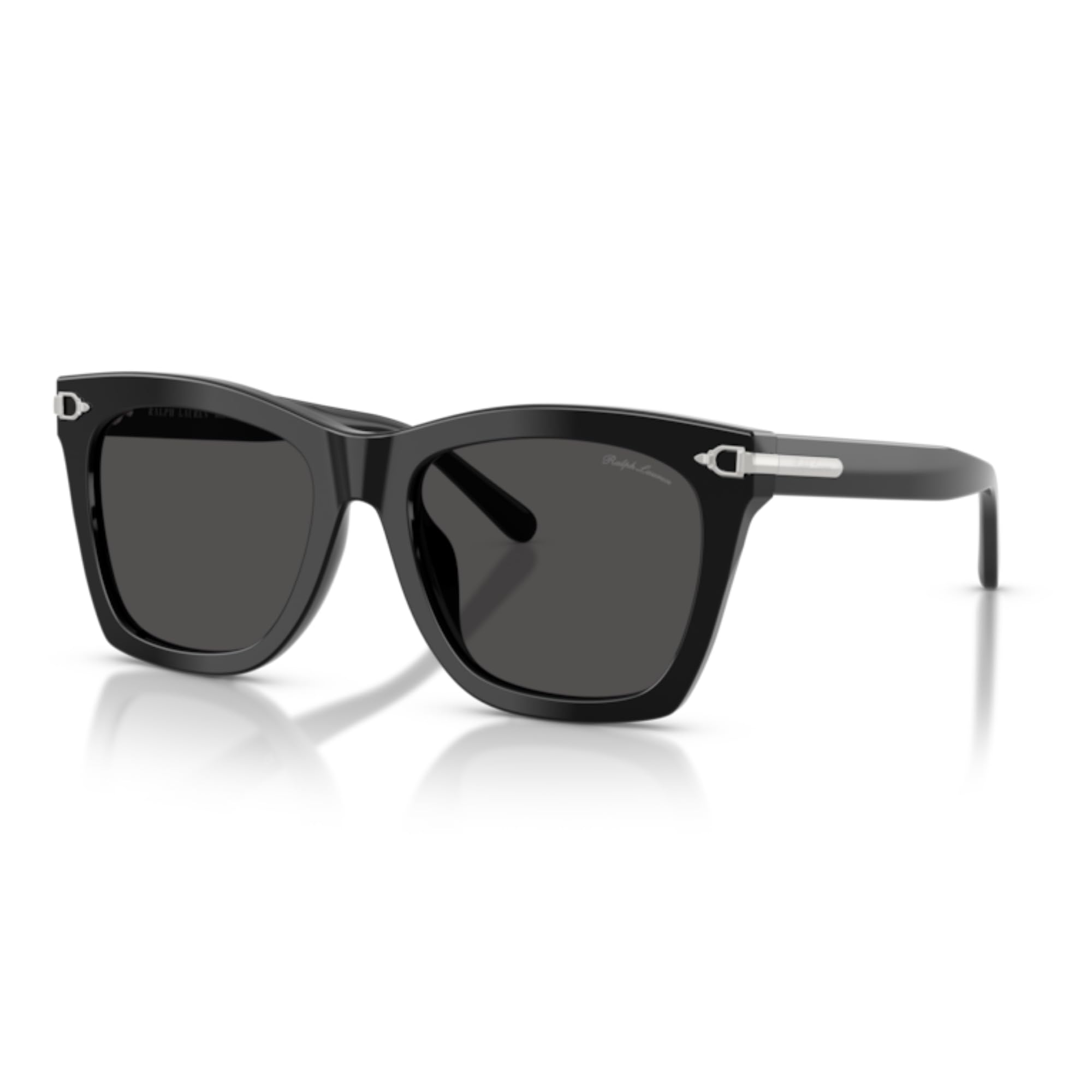 Ralph Lauren RL8235U 500187 54MM Shiny Black/Dark Grey Square Sunglasses For Women + BUNDLE With Designer iWear Complimentary Eyewear Kit