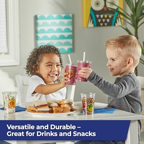 Image of Hefty Zoo Pals Kids Cups, Animal Printed Kids Plastic Cups for Birthday Parties or Everyday Use, Great for Small Hands to Hold, 25 Count, 10 Fl. Oz. (Pack of 3)