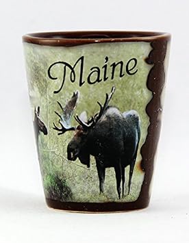 Maine Full Wrap Moose Shot Glass