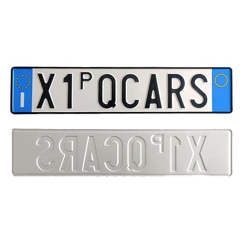 Targhe Storiche srl Targa Prova su Lastra Europea in Alluminio con Caratteri in Rilievo Punzonati, Catarifrangente, Replica Targa di Prova Europea, Made in Italy - Targa Decorativa