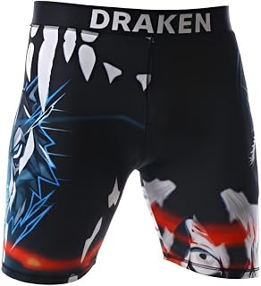 DRAKEN MMA Shorts Men's Wolf Print Compression Shorts for Gym, Workout, Running & Sports Training Price In India