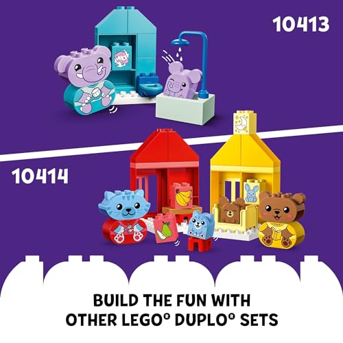 Image of LEGO DUPLO My First Daily Routines: Eating & Bedtime Toy for Social and Emotional Roleplay, Animal Toys, Gift for Preschool Kids Ages 18 Months and Up, Helps Toddlers Explore Feelings, 10414