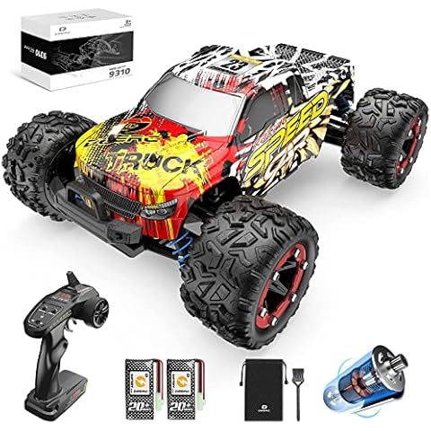 DEERC RC Cars High Speed Remote Control Car for Adults Kids 30+MPH, 1:18 Scales 4WD Off Road RC Monster Truck,Fast 2.4GHz All Terrains Toy Trucks Gifts for Boys,2 Batteries for 40Min Play Cover