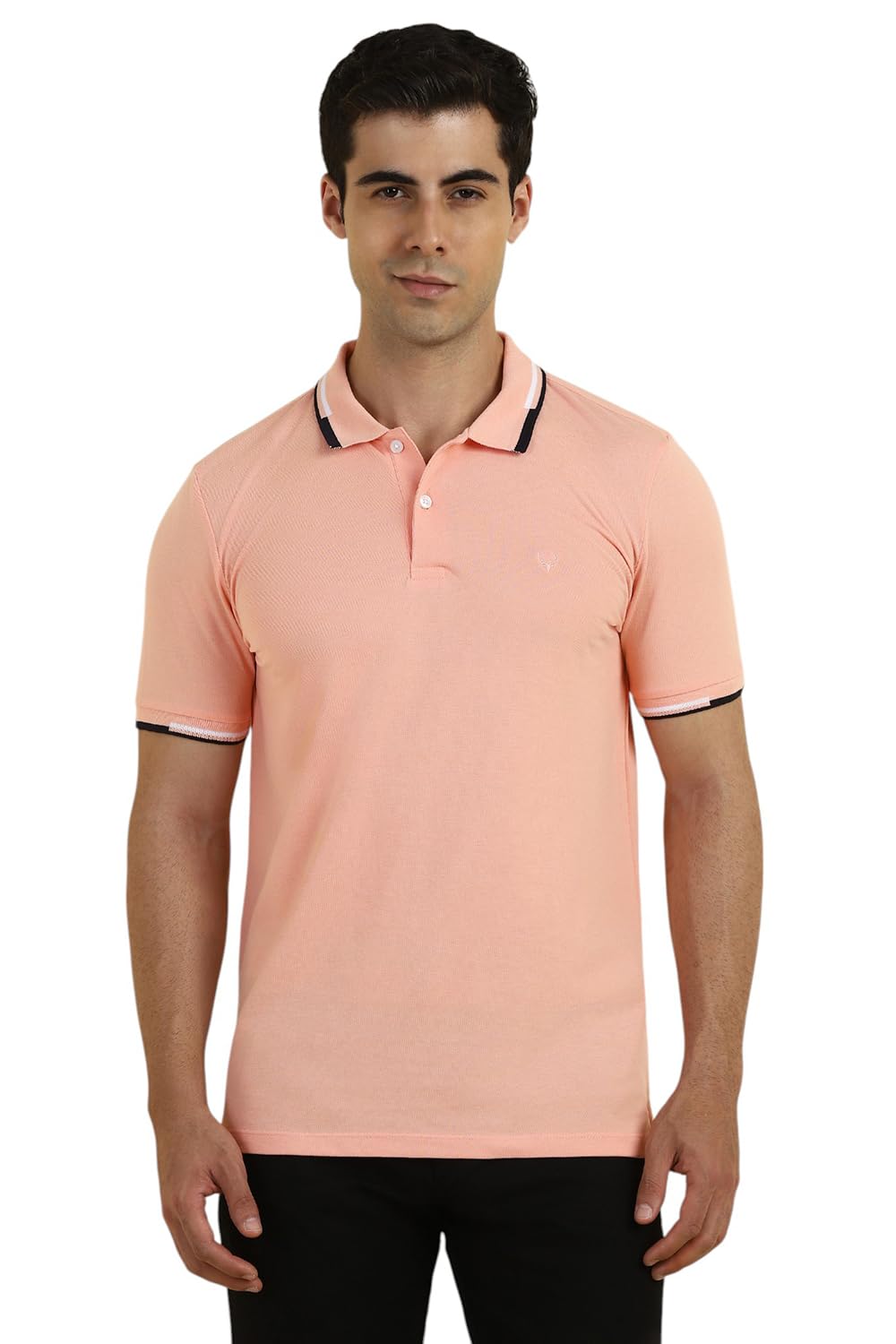 allen solly Men's Regular Fit Cotton Polo with Collar Detail-picture-34