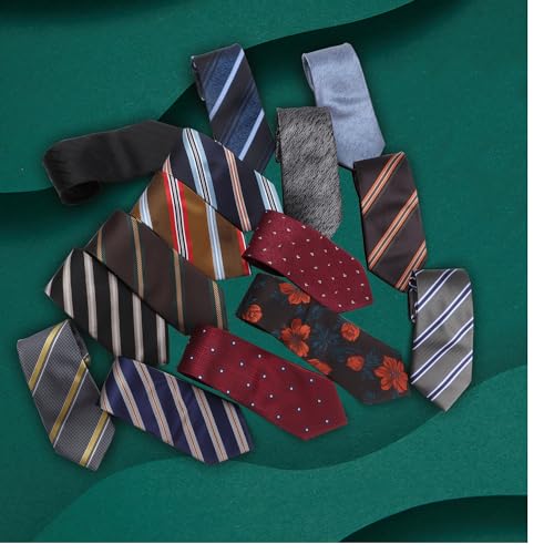Image of Mens Ties, Mens Zipper Ties Neckties for Men, Silky Zip Up Ties, Men's Pretied Ties Set