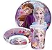 Produktbild Produkt kompatibel mit Disney Frozen Die Eiskönigin Kinderservice mit Teller, Müslischüssel und Trinkbecher aus Melamin