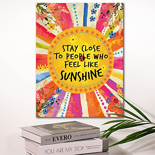 Wailozco Inspirational Quotes Motto Framed Wall Art Gifts For Women Girls Friends Sister,Motivational Canvas Prints For Home Bedroom Living Room Wall Decor- Sunshine thumb #2