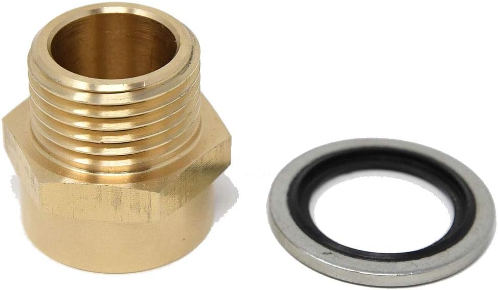 G Thread (BSP) to NPT (US Thread) Pipe Fitting Adapter with G Thread Bonded Washer Seal Included 3/4" MG x 3/4" FNPT 1 Piece