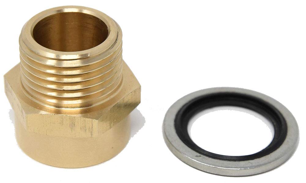 G Thread (BSP) to NPT (US Thread) Pipe Fitting Adapter with G Thread Bonded Washer Seal Included 3/4" MG x 3/4" FNPT 1 Piece