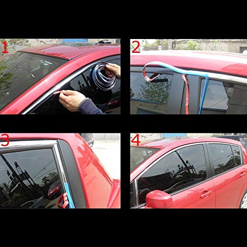 Alavente Car Chrome Moulding Trim Strip Auto Diy Exterior Decoration Pvc Tape For Window Bumper Grille Guard Protection (5M × 25Mm, 16.4Ft X 1")… #TOP3