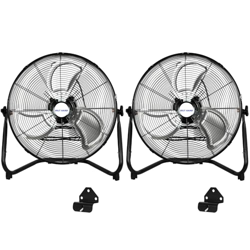BILT HARD 4600 CFM 20' High Velocity Floor Fan, 3-Speed Heavy Duty Metal Fan with Wall-Mounting...