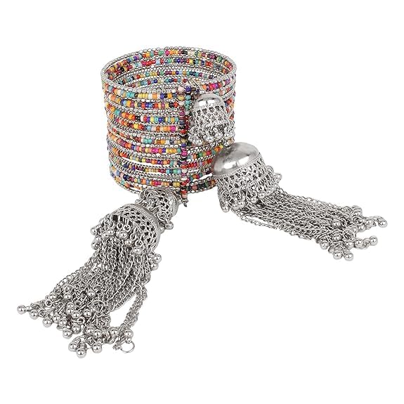 See full amazon price history chart for HSNJ JEWELS Colorful beads latkan jhumka oxidised bangle-009 HSNJ JEWELS Colorful beads latkan jhumka oxidised bangle-009 (B0CR1KG33N) Amazon Price History, Amazon Price Tracker