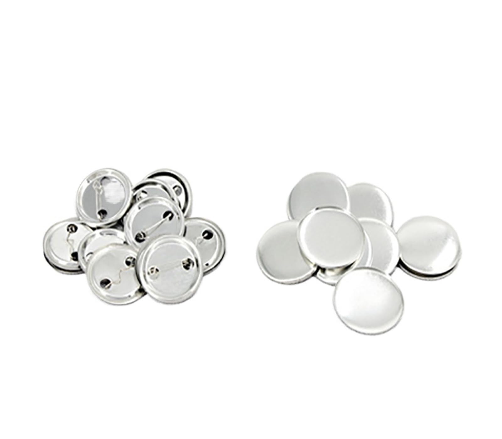 Zestaw metalowych przypinek DIY, puste części do robienia, zestaw na żelaznej podstawie, wyroby artystyczne, 100 szt., 32 mm Wystarczające zestawy