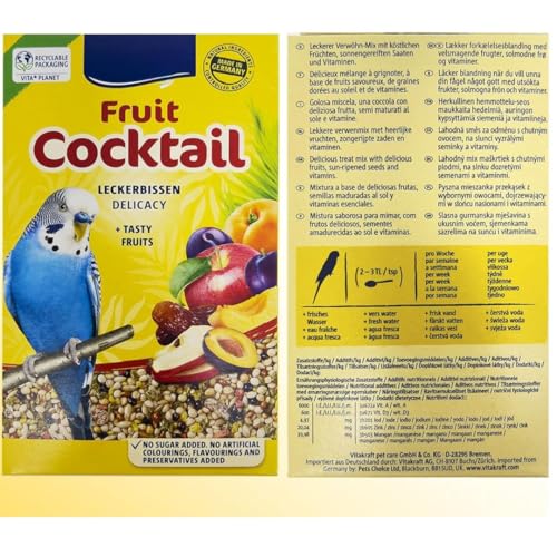 Fabylz Mart Budgie Food bundle of Budgie Seed Mix & Budgie Treats containing Menu 500g x1, Fruit Cocktail 200g x1, Kracker Trio Mix Egg Apricot Honey 3 Sticks and Budgie Millet Spray x6 - Image 4