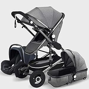 Baby kinderwagen voor pasgeborenen en peuters -3 in 1 kinderwagen Opvouwbare kinderwagen Anti-shock Springs High View…