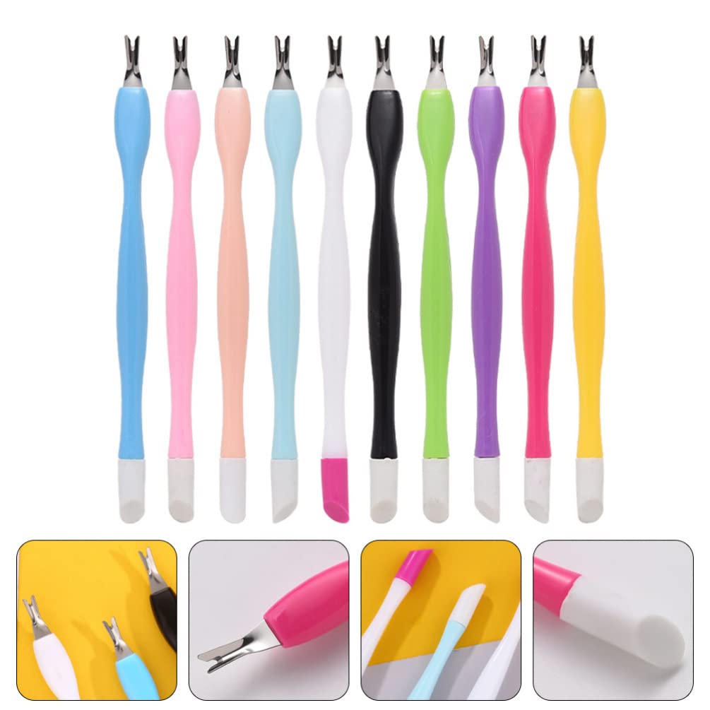 FOMIYES 50pcs Nail Art Dead Skin Trimmers Cuticle Removal Tool Nail Cuticle Pusher Manicure Kit Exfoliating Scrubber Random Style