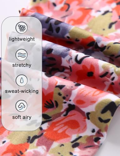 Kiench Girls Printed Leggings Pack of 2 Stretch Yoga Pants for Kids 2-11 Years2