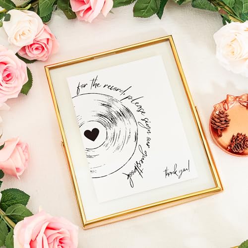 Image of Calculs Wedding Registry Alternative Audio Guest Book Table Signage Floating Picture Frames Decoration Sign 10x8inches