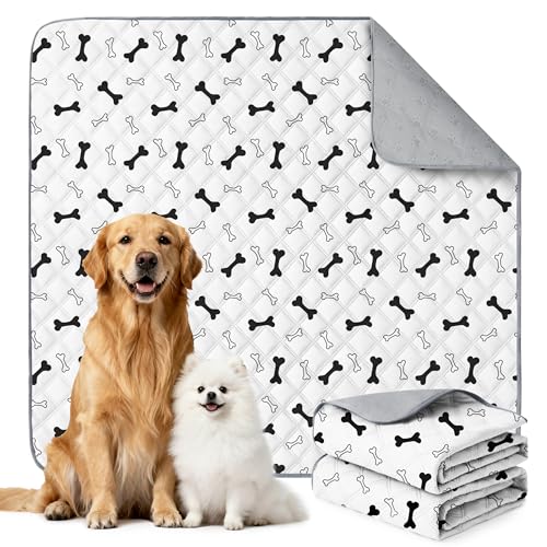 Image of Eterish Reusable Washable Pee Pads for Dogs Large /Extra Large 36'' x 41'' 2 Pack, Absorbent Pet Puppy Dog Training Pads Non-Slip, Waterproof Whelping Potty Pads for Dogs Leak-Proof