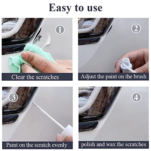 Songven Car Touch Up Paint For Tesla Series Paint Repair Kit Pearl White For Tesla Pearl White Touch Up Paint (Pearl White) #TOP4