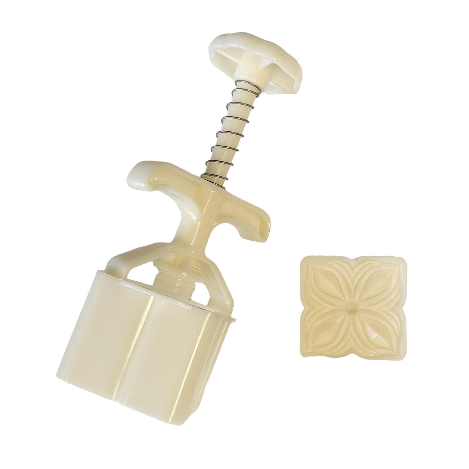 Elnwnnkc MidAutumn Festival Dessert Maker Bakings Tool Square Flower Pattern Dessert Molds Hand Press Mold Pastries Tool Maker