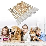 Hunde Wattestäbchen,200 Stück Ohrreiniger für Hunde,Hunde Wattestäbchen Ohrreiniger,Ohrenreiniger Hund,Größe Haustiere Ohrreiniger Lang juckende Ohren,Reinigungstupfer zur Reinigung von Tieren