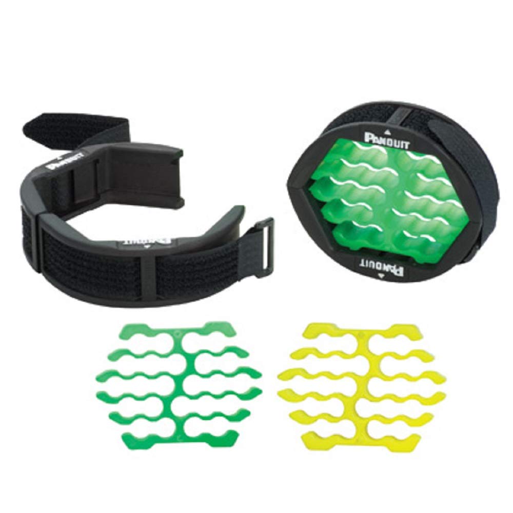 Panduit CBOT24K Cable Organizing Kit, Tool Kit Includes: Jacket Cover, Hook and Loop Fastener, Green Cable Organizing Insert, Yellow Cable Organizing Insert