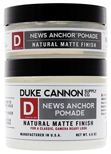 Duke Cannon News Anchor Pomade for Natural Matte Finish Bundle, 2oz + 4.6oz