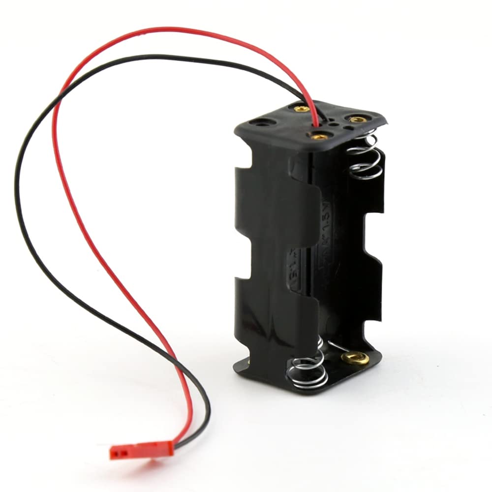 Pasuihcay Lot de 4 boîtiers de batterie 6 V 4 x AA avec récepteur JST pour Redcat 1/8 1/10 RC Nitro Power Car Truck