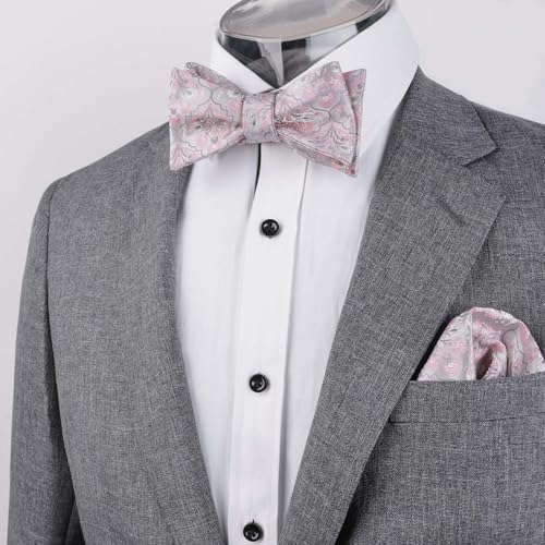 Image of Alizeal Mens 2pcs Floral Pattern Bow Tie Set
