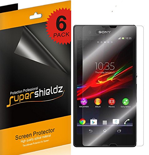 (6 Pack) Supershieldz for Sony Xperia Z Screen Protector, High Definition Clear Shield (PET)