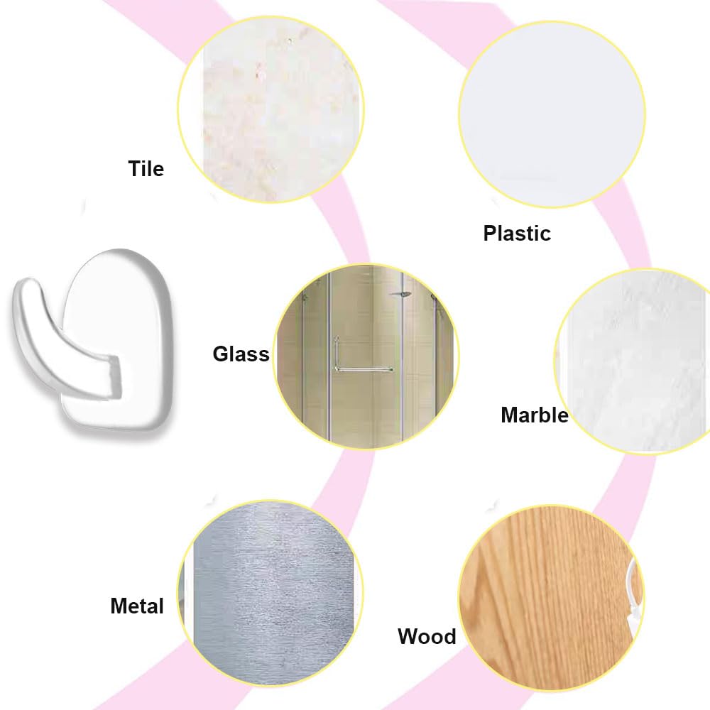 Sufune 10 Ganchos de Pared Adhesivos Transparentes para Colgar Ganchos sin Costura Reutilizables Transparentes Colgadores Adhesivos Pequeños de con Pegatinas sin Marcas para Cocina