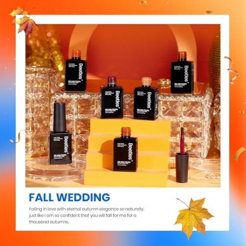 Image of Beetles Fall Gel Nail Polish Set - Burnt Orange Shimmer Gel Polish