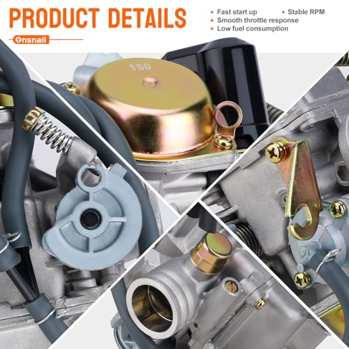 Image of 150cc gy6 carburetor PD24J for 4 Stroke Engines 125cc 150cc 152QMJ 157QMI 24mm for Motorcycle Scooter ATV Go Kart with Electric Choke Intake Manifold