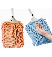 sisiten Hand Towel with Button Hanging Loop for Bathroom ?Kitchen | Funny Microfiber Chenille Han...