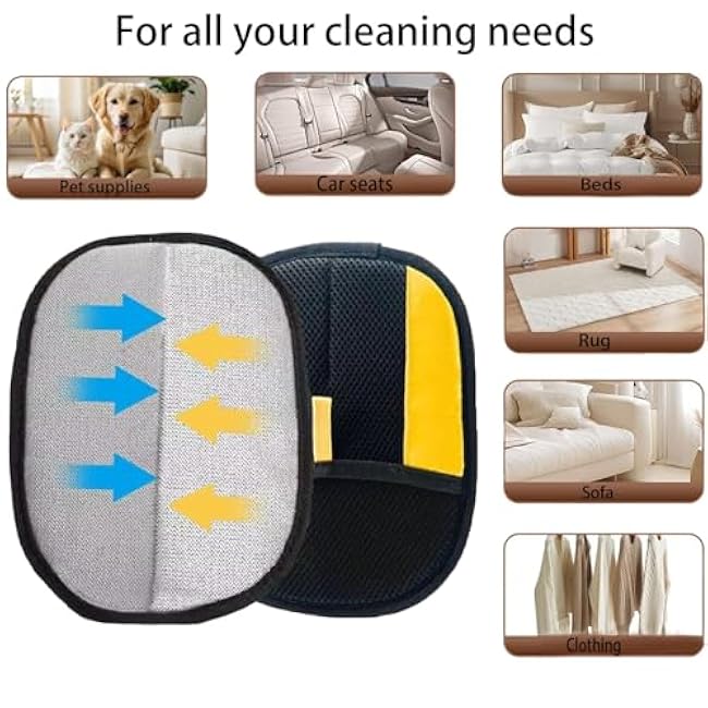 Pet Hair Removal Glove for Cats & Dogs, 2025 Newly Upgraded Electrostatic Pet Hair Gloves,Double Sided Grooming Reusable Hair Remover Glove for Couch, Furniture, Carpet, Curtain (1PCS)-E9OAoxwx