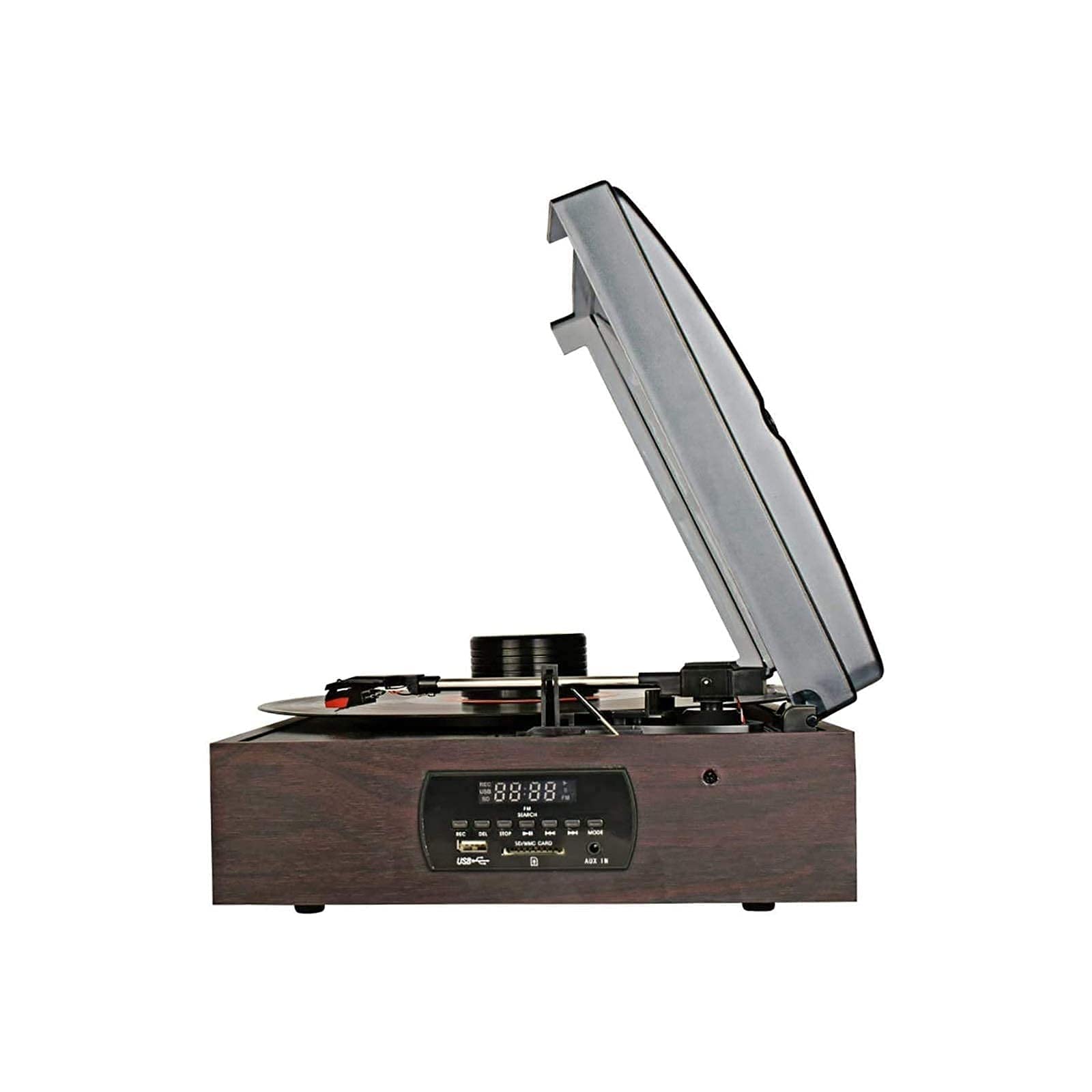 Giradischi in vinile retrò radio fonografo – lettore LP multifunzionale con registrazione USB, Bluetooth e altoparlanti integrati per gli appassionati di musica