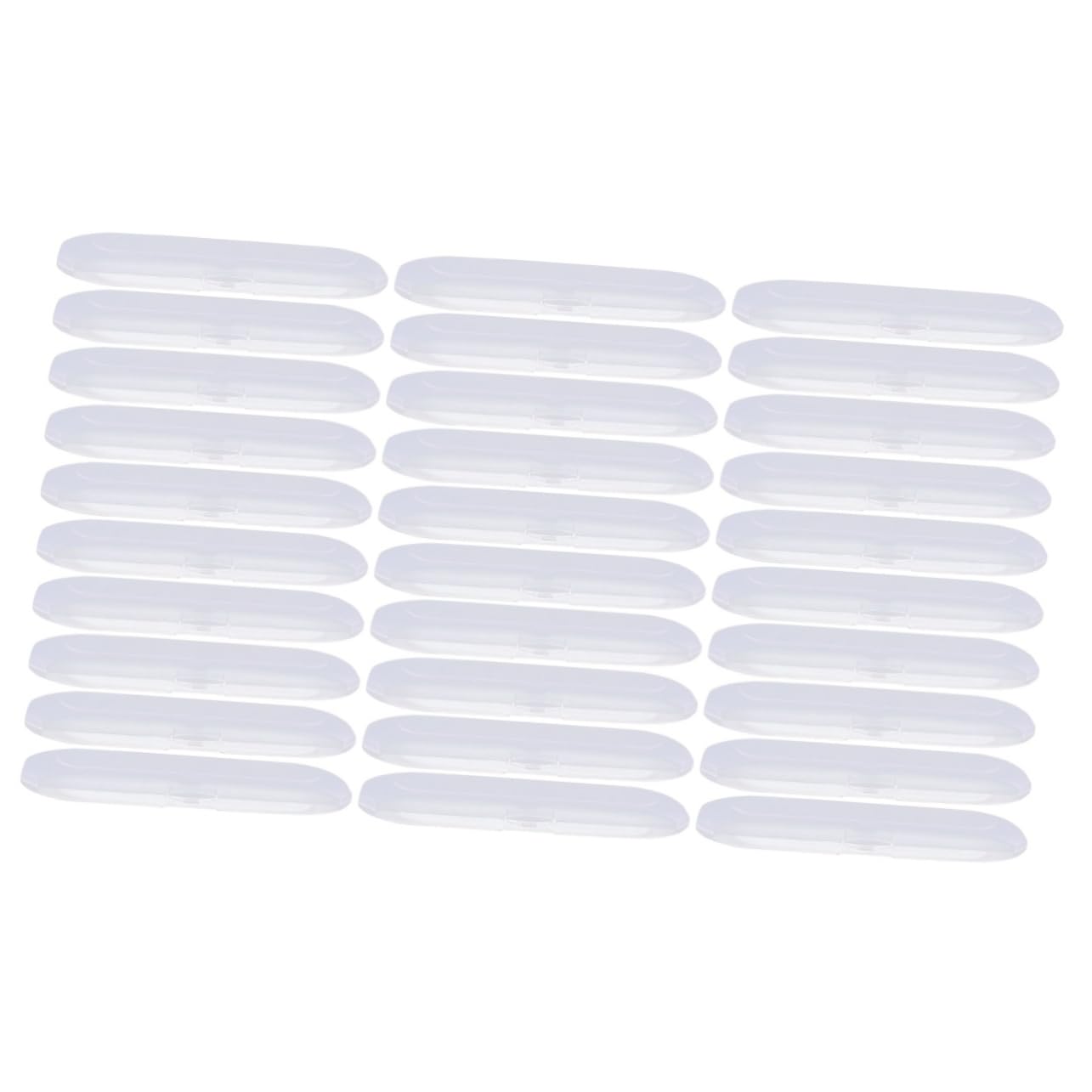 VILLCASE 30piezas Caja De Lápices Transparente De Estuche Organizador De Bolígrafos Práctico para Estudiantes y Profesores para Almacenamiento De Material Escolar y Joyería
