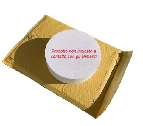 Base in polistirolo per Torte in alta densità, diametro cm 50 x 20 cm di altezza, superficie liscia, ideale per Feste di Compleanno e Cake design