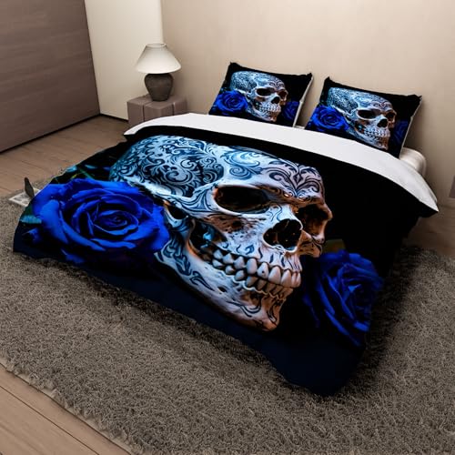 Parure de lit gothique crâne 3D pour transformer votre chambre d'adulte - 5