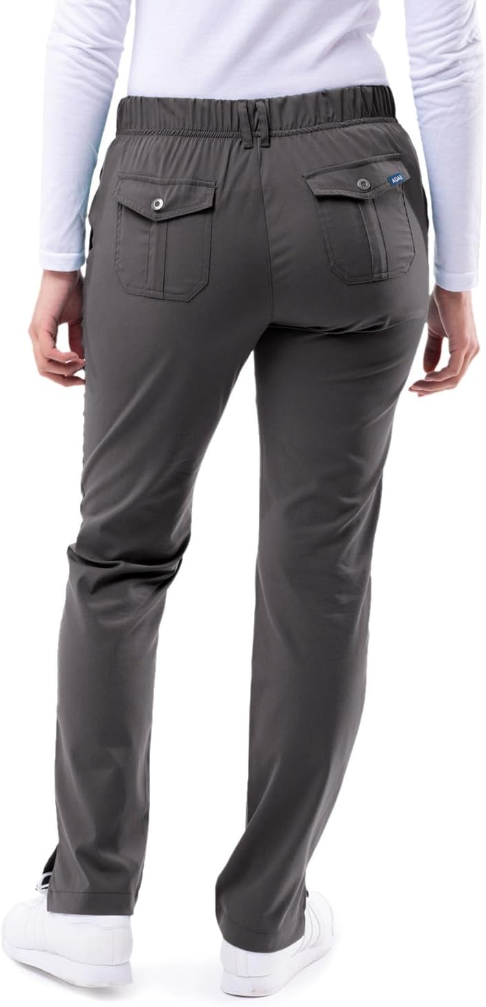 Adar Pro Scrubs for Women - Skinny Leg Yoga Scrub Pants - Image 2