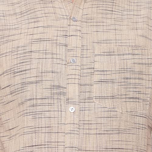 Image of LATEST CHIKAN Men's Cotton Blend Textured Half Sleeves Shirt